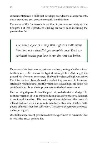 The Experimental Founder, printed page: The trial cycle is a loop that tightens with every