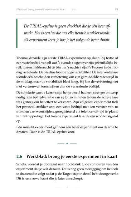 De Experimentele Oprichter, gedrukte pagina: Werkblad: breng je eerste experiment in kaart 2 11 43