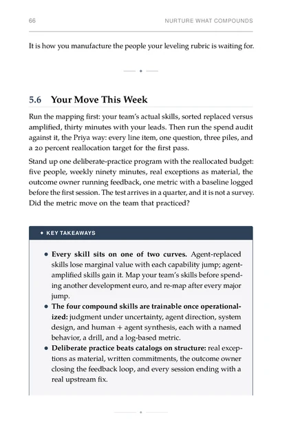 The Talent System, printed page: Did the metric move on the team that practiced?