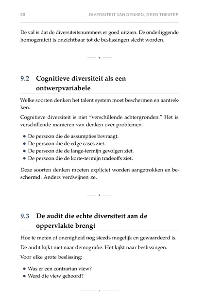 Het Talentsysteem, gedrukte pagina: Werd die view gehoord?