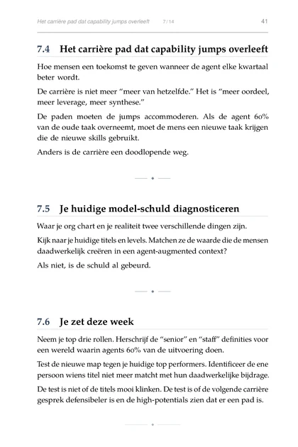 Het Talentsysteem, gedrukte pagina: De paden moeten de jumps accommoderen. Als de agent 60%