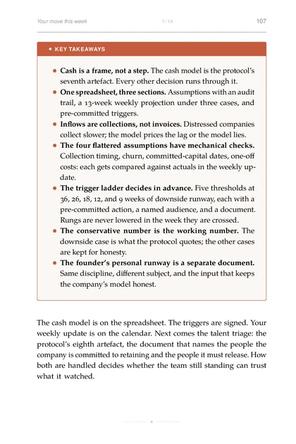 The Turnaround Protocol, printed page: Your move this week 7 14 107