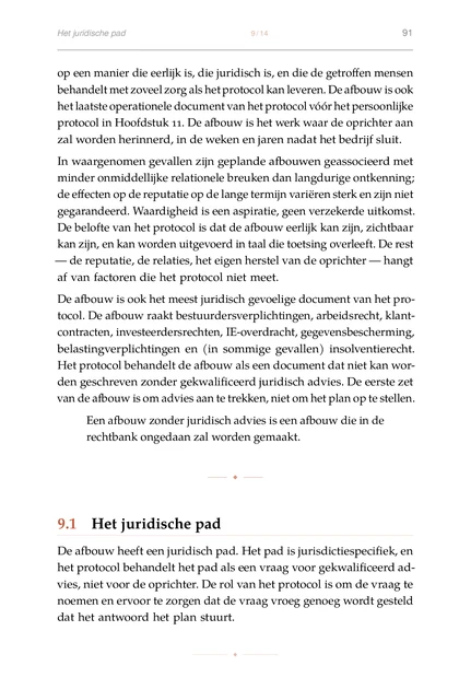 Het Turnaroundprotocol, gedrukte pagina: Een afbouw zonder juridisch advies is een afbouw
