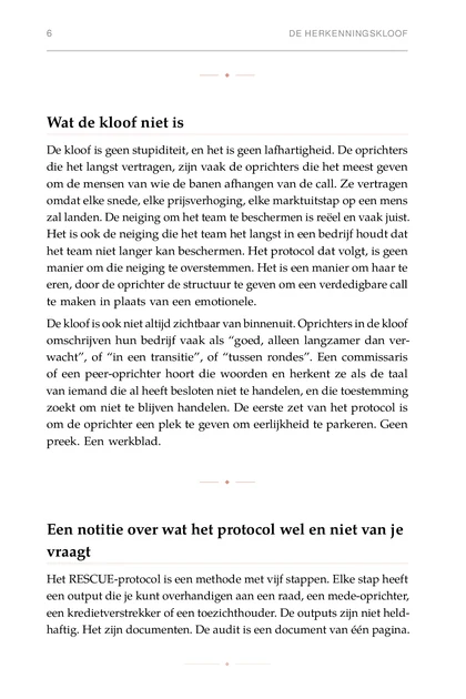 Het Turnaroundprotocol, gedrukte pagina: Wat de kloof niet is