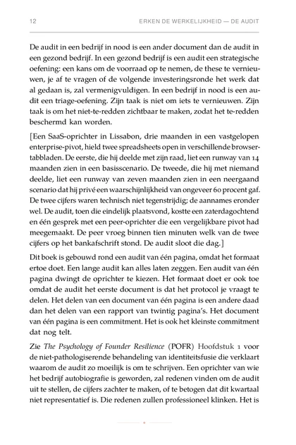 Het Turnaroundprotocol, gedrukte pagina: oefening: een kans om de voorraad op te nemen, de these te vernieu-
