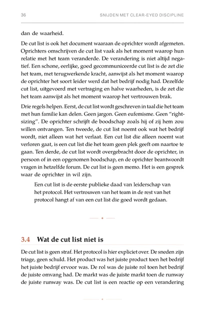 Het Turnaroundprotocol, gedrukte pagina: dan de waarheid.
