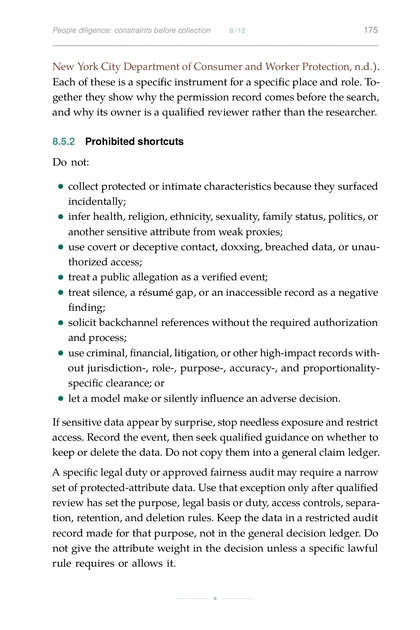 The Verified Research Loop, printed page: A specific legal duty or approved fairness audit may require a narrow