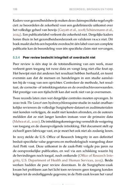 De Geverifieerde Research-Loop, gedrukte pagina: Peer review is één stap in de totstandkoming van een werk, maar