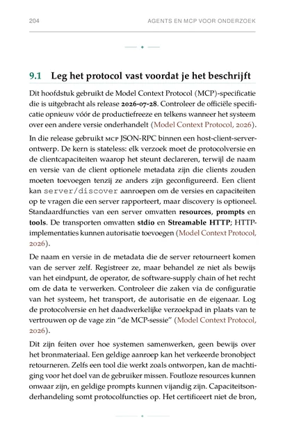 De Geverifieerde Research-Loop, gedrukte pagina: Standaardfuncties van een server omvatten resources, prompts