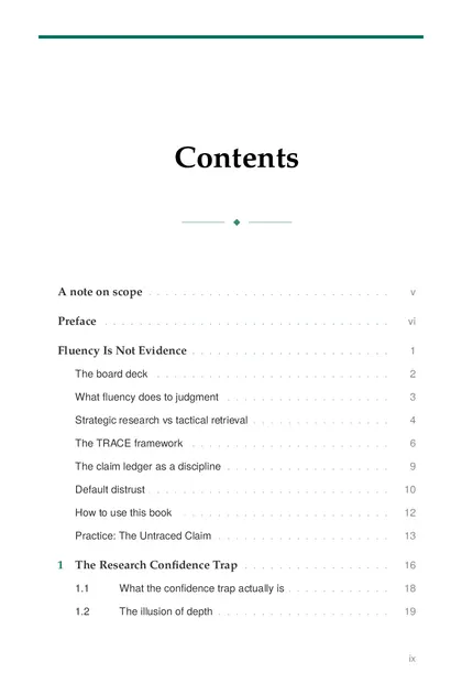 The full table of contents